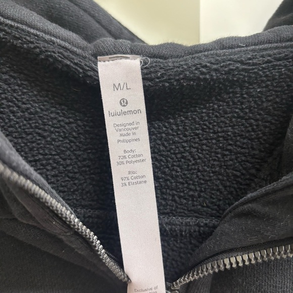Lululemon Scuba Hoodie M/L Black Oversized Funnel Neck Sweatshirt Washed black - Picture 4 of 8